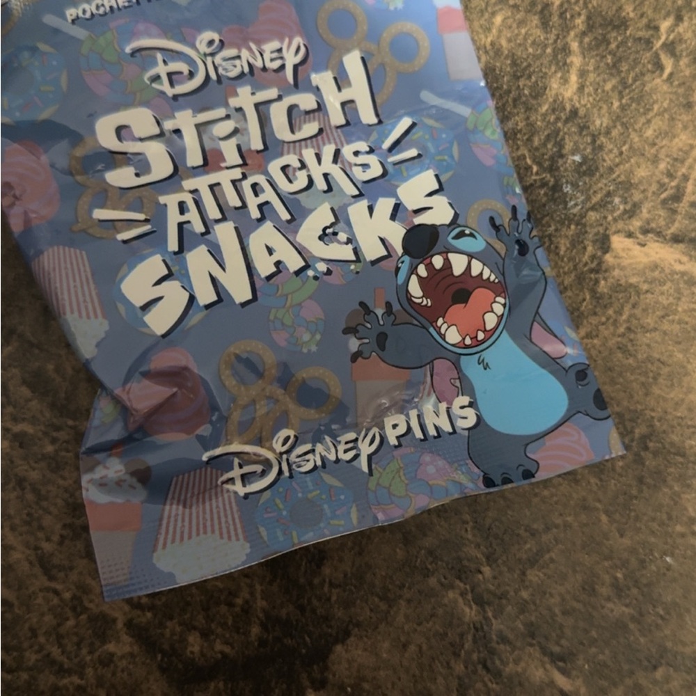 Disney Stitch Snack Attack Pin - Blue and Purple